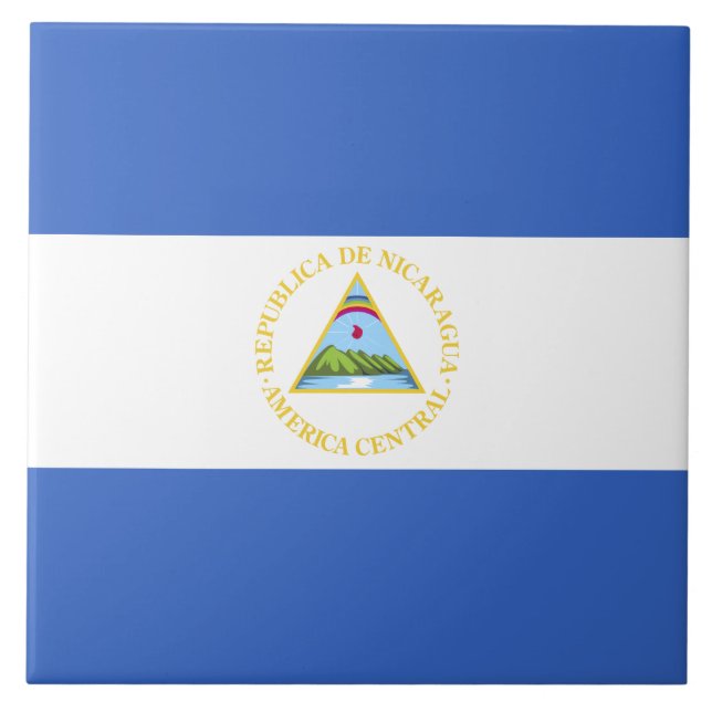 Carreau Drapeau du Nicaragua (Devant)