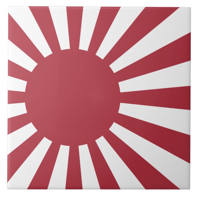 Carreau Drapeau du Soleil Levant impérial japonais, d'Edo  (Devant)