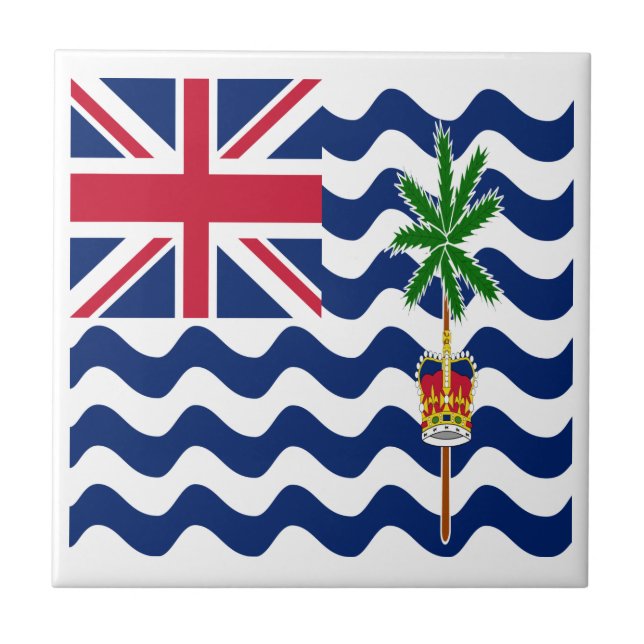 Carreau Drapeau du Territoire britannique de l'océan Indie (Devant)