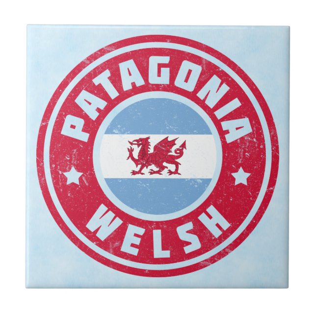 Carreau Drapeau en céramique Patagonia Welsh (Devant)