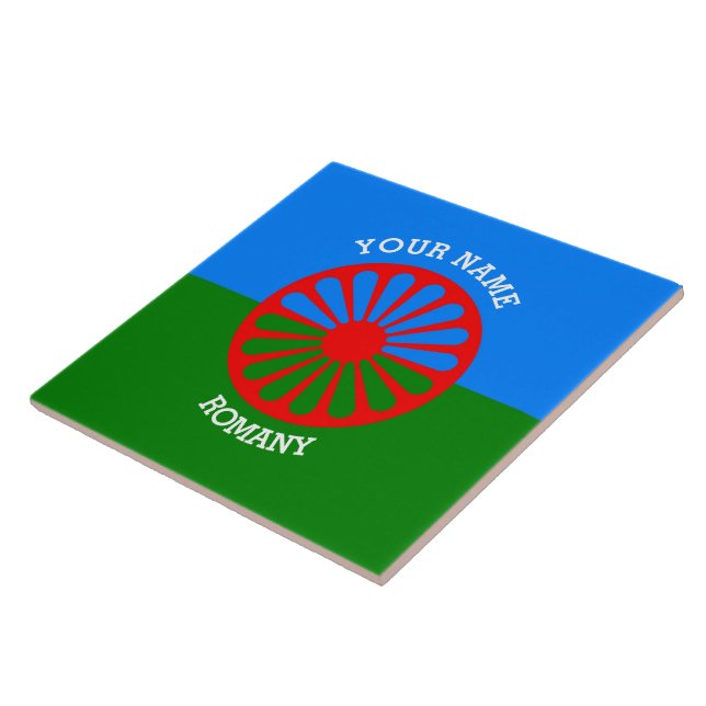 Carreau Drapeau gitan bohémien officiel personnalisé de (Côté)