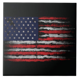 Carreau Drapeau Grunge U.S.A