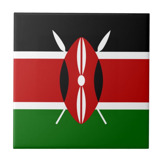 Carreau Drapeau Kenya Afrique (Devant)