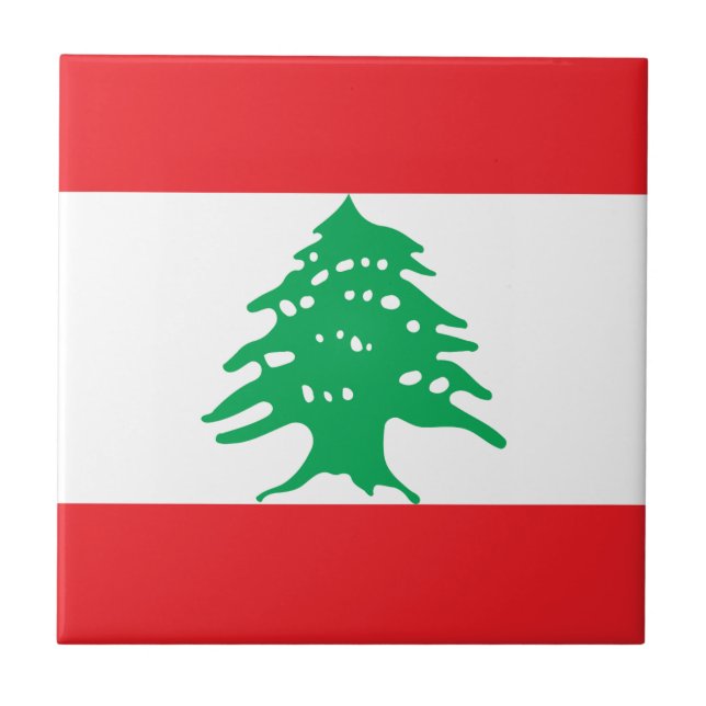 Carreau Drapeau libanais - drapeau de علملبنان du Liban (Devant)