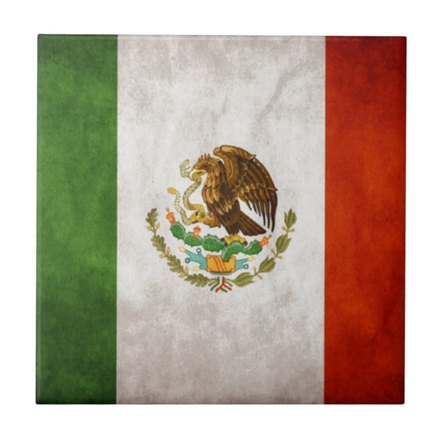 Carreau Drapeau mexicain (Devant)