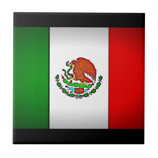 Carreau Drapeau mexicain stylisé (Devant)