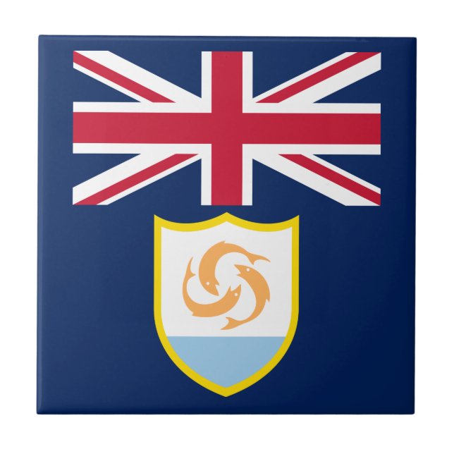 Carreau Drapeau Patriotique Anguilla Carrelage en céramiqu (Devant)