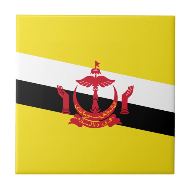 Carreau Drapeau patriotique Brunei Carrelage en céramique (Devant)