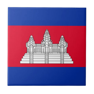 Carreau Drapeau patriotique cambodgien