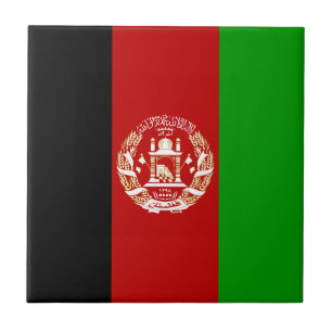 Carreau Drapeau patriotique de l'Afghanistan