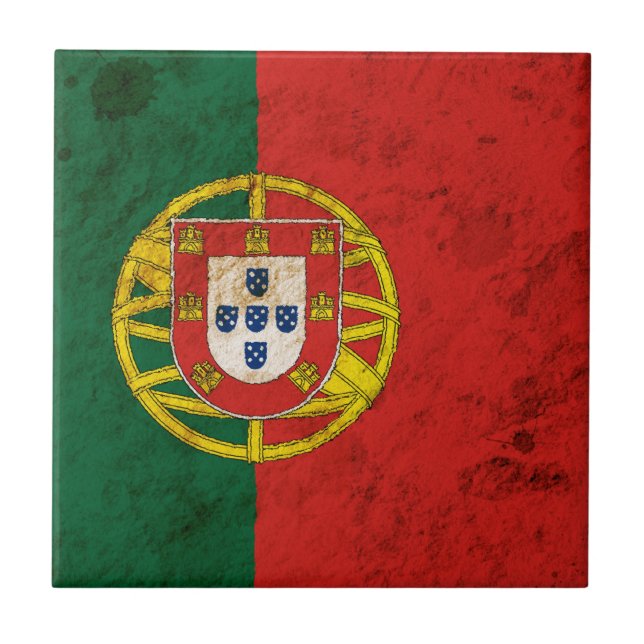 Carreau Drapeau portugais rocailleux (Devant)