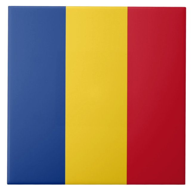 Carreau Drapeau roumain (Roumanie) (Devant)