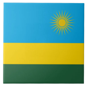 Carreau Drapeau rwandais (Rwanda) (Pays africain)