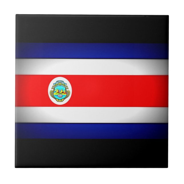 Carreau Drapeau stylisé du Costa Rica (Devant)