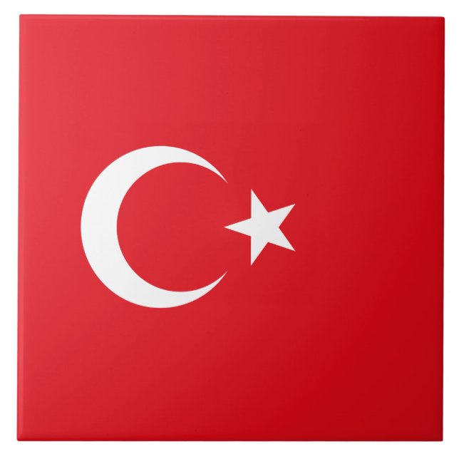 Carreau Drapeau turc (Turquie) (Devant)