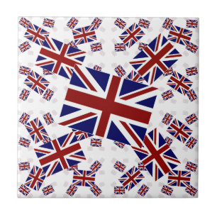 Carreau Drapeau Union Jack du Royaume-Uni en calques Askew
