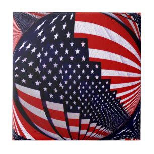 Carreau Drapeau-USA - Diffusez l'amour_