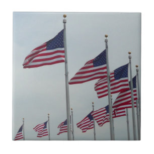 Carreau Drapeaux américains au Monument de Washington