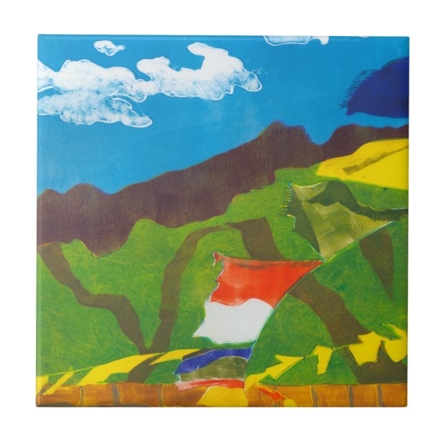 Carreau Drapeaux de prière II (Devant)