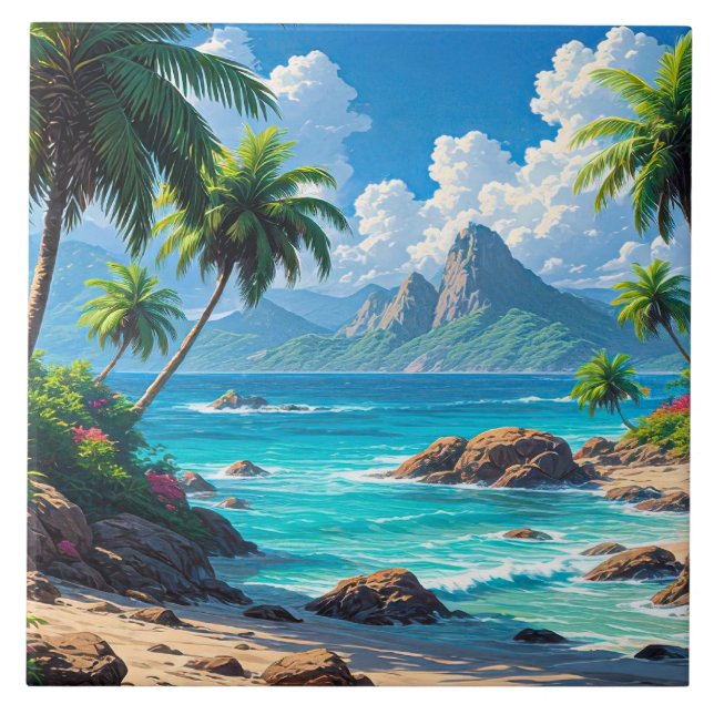 Carreau Dream On, Tropical Paradise, (Devant)