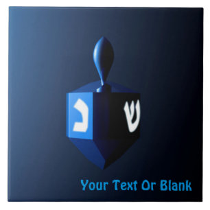 Carreau Dreidel bleu brillant