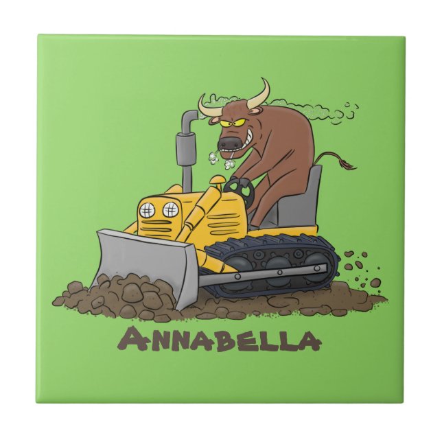 Carreau Drôle bulldozer de conduite de taureaux (Devant)