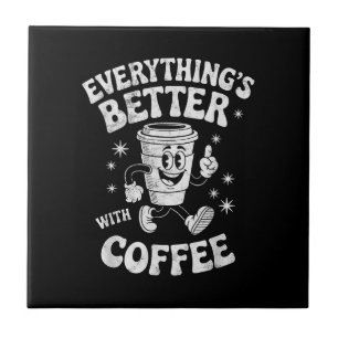Carreau Drôle de café rétro vintage pour hommes ou femmes