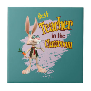 Carreau Drôle de lapin meilleur professeur de la classe