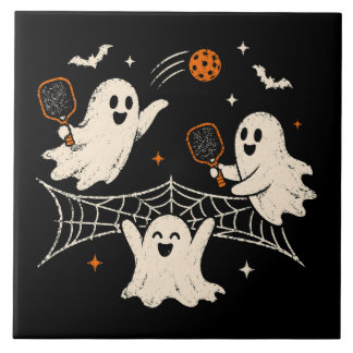 Carreau Drôle Fantôme Épouvantable Pickleball Halloween