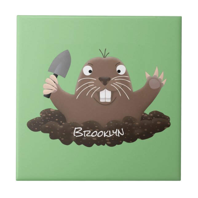 Carreau Drôle gopher de poche creusant dessin dessin de de (Devant)