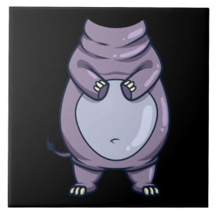 Carreau Drôle Hippo Corps sans tête Halloween Mammifère Co