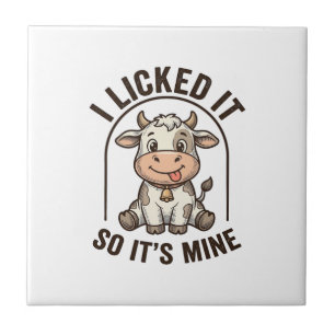 Carreau Drôle Je L'ai Léché Vache Chemise Vintage Ferme De