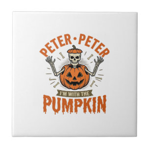 Carreau Drôle Peter Peter Citrouille Halloween Squelette C