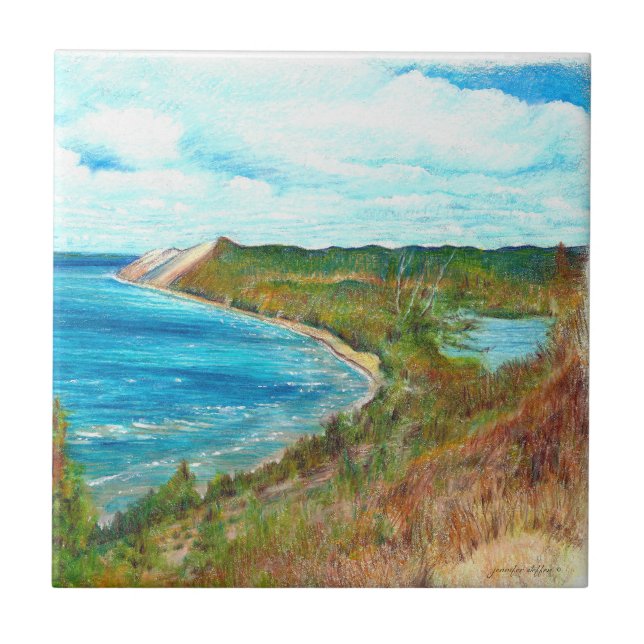 Carreau Dunes de l'ours de sommeil Lakeshore Michigan Beac (Devant)