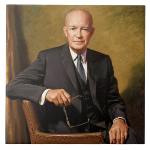 Carreau Dwight Eisenhower Président Portrait de la Maison