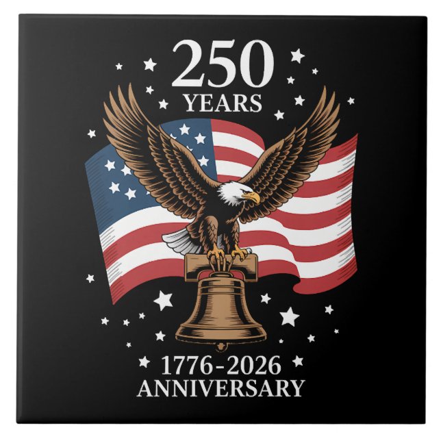 Carreau Eagle and Flag 250 Years of America 1776-2026 (Devant)