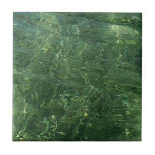 Carreau Eau au-dessus de l'herbe marine II (bleu et vert) 