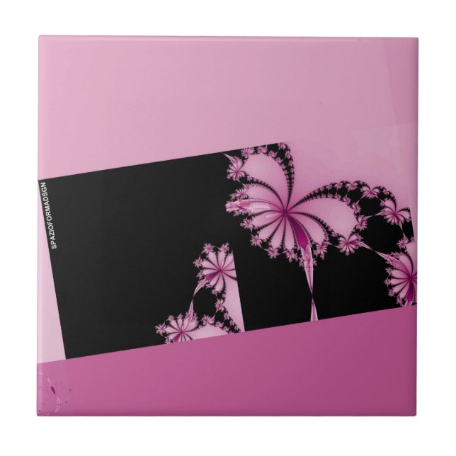 Carreau Eau de rose du jardin fractal (Devant)