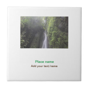 Carreau eau océan plage photo ajouter nom texte place été