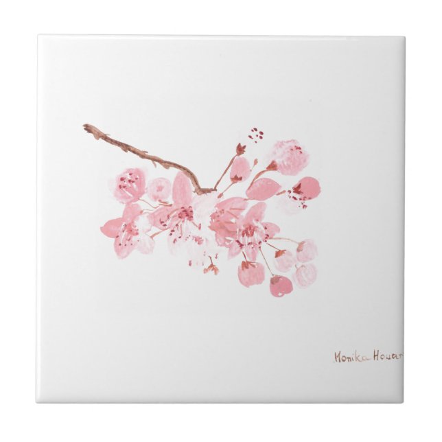 Carreau Eau rose cerisier sakura japonais (Devant)