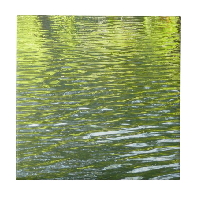 Carreau Eaux d'Oak Creek Nature jaune et verte Photo (Devant)