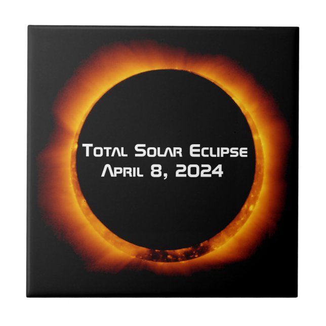 Carreau Éclipse solaire totale 2024 (Devant)