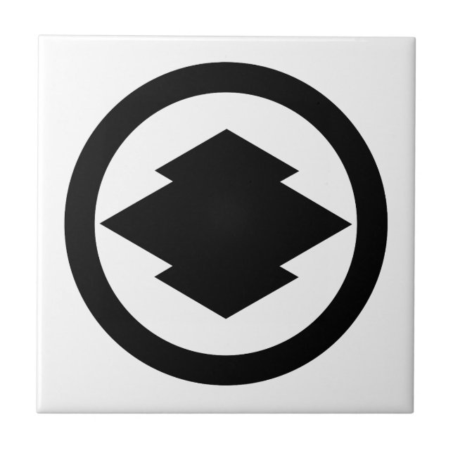 Carreau Écorce de pin rhombique en cercle (Devant)