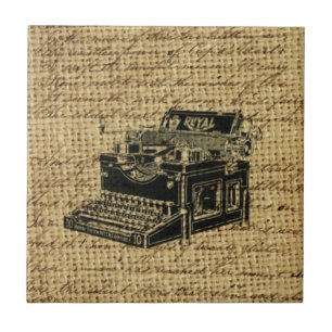 Carreau écriture de journaliste burlap machine à écrire an