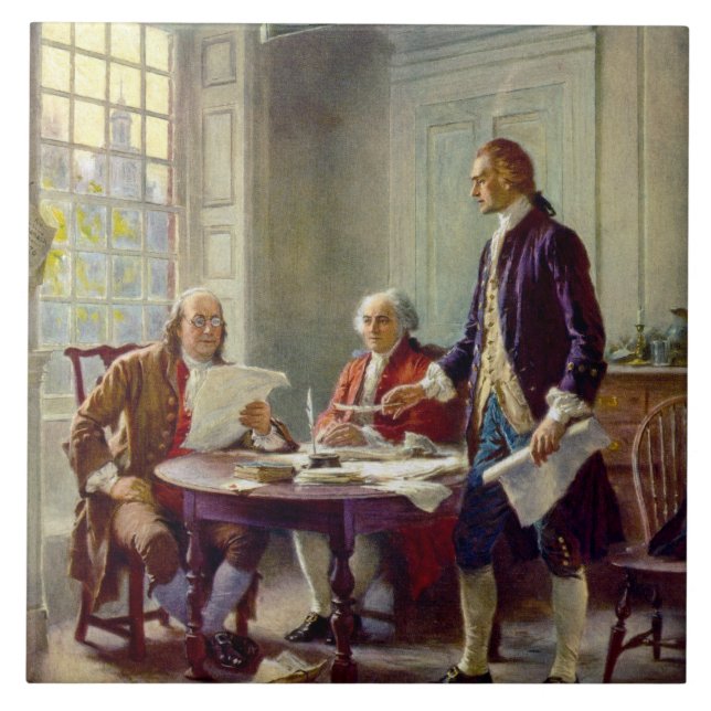 Carreau Écriture de la Déclaration d'indépendance 1776 (Devant)