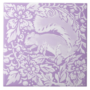 Carreau Écureuil violet clair Nature boisée