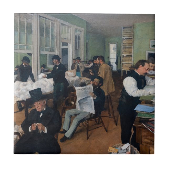 Carreau Edgar Degas - Bureau de coton à la Nouvelle-Orléan (Devant)