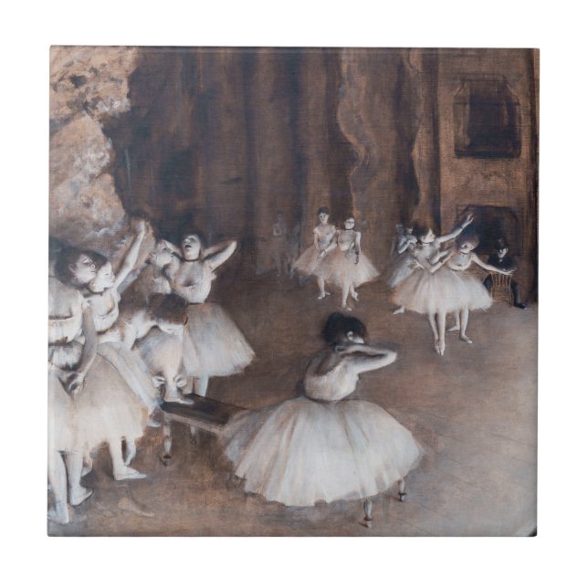 Carreau Edgar Degas - Répétition de ballet sur scène (Devant)