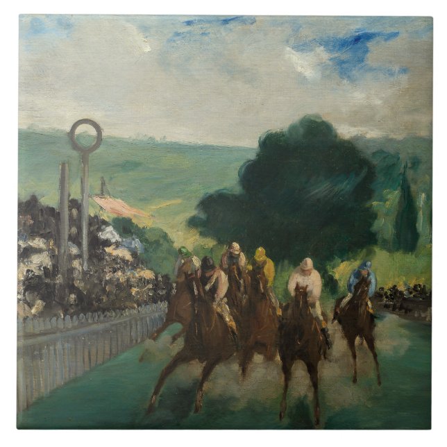 Carreau Edouard Manet - Les courses à Longchamp (Devant)