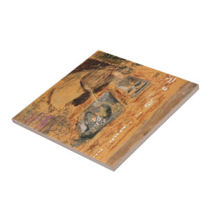 Carreau Edouard Vuillard : Femme devant la cheminée